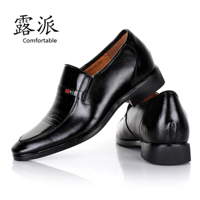 6cm增高鞋名牌男士真皮鞋头层牛皮商务正装鞋