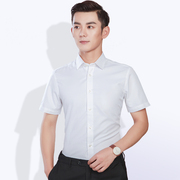 男士衬衫短袖夏季商务职业休闲韩版修身青年纯色半袖寸正装白衬衣