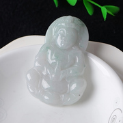 玉石寨玉器四会做工，老坑冰糯种a货飘花翡翠，观音吊坠缅甸挂件