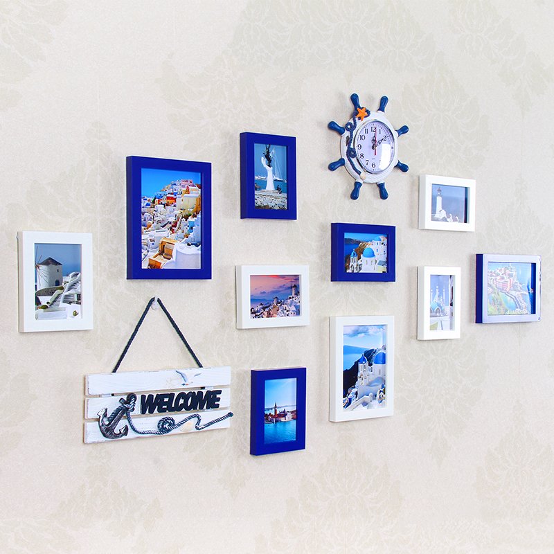 美式 地中海 客厅钟表欧式照片墙相片墙挂墙 相框 背景墙创意组合在类目 家居饰品, 照片/照片墙, 照片墙中 - 来自Buy2taobao.com提供专业的淘宝代购服务