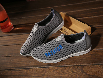 网面布情侣透气网鞋男士运动休闲男鞋子春季潮流懒人板鞋夏季潮鞋