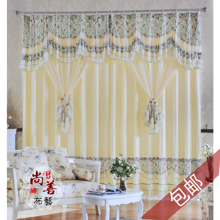 三层高档蕾丝窗帘定做成品田园公主卧室客厅书房全国包邮|ruв категории домашний ткань, занавес, занавес и аксессуары, готовой занавес - от Buy2taobao.com для оказания профессиональной услуги покупки агента Taobao