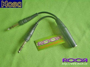 ※roor※美国hosa6.5一分二音频线2公1母