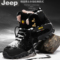 上下架计划:JEEP/吉普男鞋冬季保暖运动户外靴 高帮男靴子防滑加绒雪地靴棉鞋
