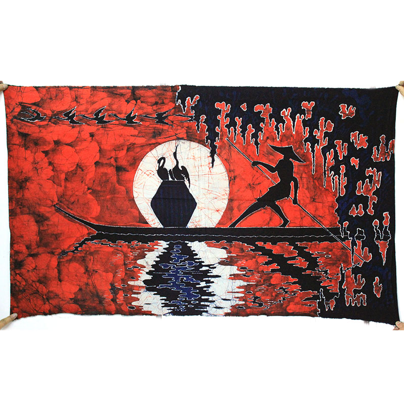 苗族蜡染画 渔翁 民族特色工艺品 壁挂礼品 手工制作餐厅酒吧装饰在类目 特色手工艺, 少数民族特色工艺品, 苗族特色, 苗族蜡染中 - 来自Buy2taobao.com提供专业的淘宝代购服务