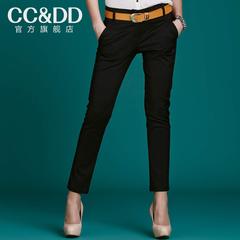 CCDD2014秋装专柜正品新款女装复古扣低腰修身铅笔裤小脚裤