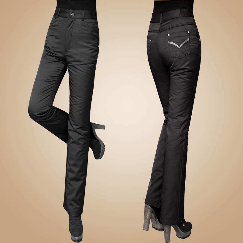 winter new pattern Removable Exorcism Self cultivation Show thin Middle-waisted Straight pants Down pants Large thickening keep warm trousersin the Women's clothing/Boutique , Pants , Trousers/Down pants category - from Buy2taobao.com to provide professional Taobao agent buy service