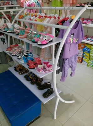 高档服装货架半圆服装展示架落地鞋柜中岛柜母婴儿童服装店货架|ruв категории коммерческий/офисная мебель, полки/витрина, одежда шельфа - от Buy2taobao.com для оказания профессиональной услуги покупки агента Taobao