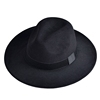 礼帽男大帽檐复古上海滩帽子舞台，帽子表演帽，黑色英伦爵士帽子男