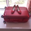 结婚红色铝框行李箱20登机箱24拉杆箱万向轮，26寸旅行箱密码皮箱女