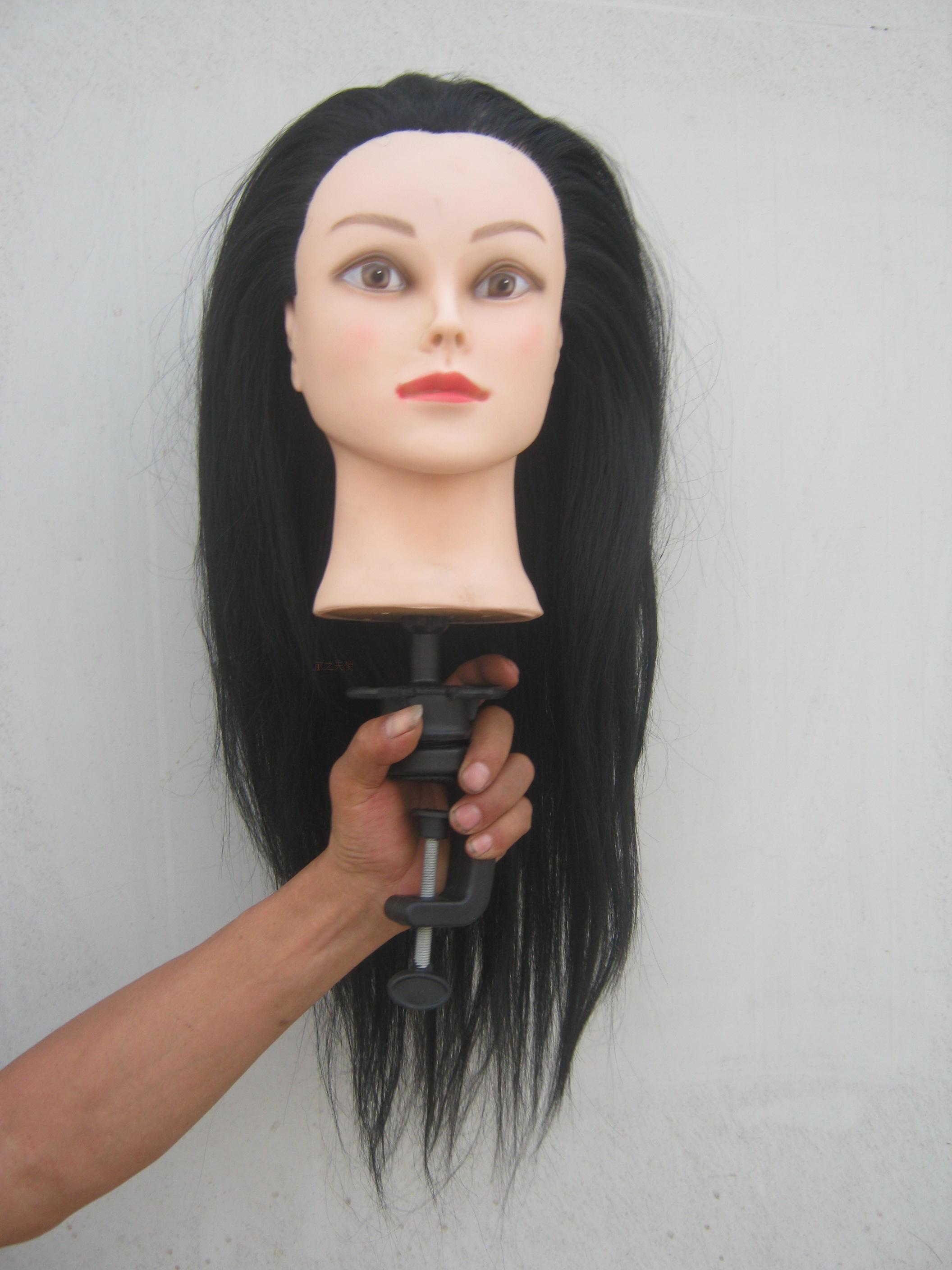 Black model head Dummy head Wig head mold Flaxen Hair Makeup Dual use Practice True hairin the Hair Care/Wig , Wig , Other wigs category - from Buy2taobao.com to provide professional Taobao agent buy service