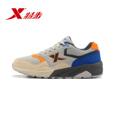 特步男鞋秋冬季运动鞋跑步鞋男女款复古跑鞋情侣鞋耐磨透气休闲鞋