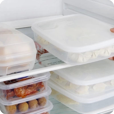 Japan Imported Cold boxes Refrigerator crisper Plastic storage box Dumplings box Wonton Sealed boxin the Tableware , Fresh container/Fresh Containers , Crisper category - from Buy2taobao.com to provide professional Taobao agent buy service