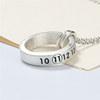 纯银戒指项链男女情侣刻字指环，吊坠一对创意，情人节表白礼物3d打印