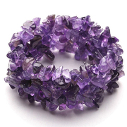 天然紫水晶碎石手链 紫水晶多圈碎石 不定型T碎石紫水晶手链