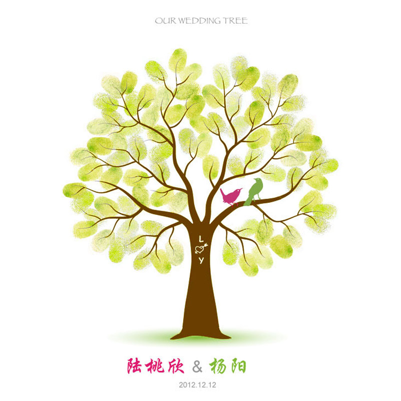 个性定制指纹签到树 签到册 欧式创意婚礼派对签到簿 签名本QDS06在类目 节庆用品/礼品, 礼金簿/签名册中 - 来自Buy2taobao.com提供专业的淘宝代购服务