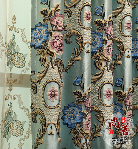 high-grade shading customized a living room bedroom Luxurious French romantic relief Embroidery curtain Window screening Louvrein the Home Fabric , Curtains and curtain accessories , Custom curtains category - from Buy2taobao.com to provide professional Taobao agent buy service