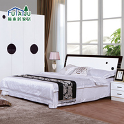 床板式床烤漆床，1.51.8米实木板双人床现代简约储物高箱床气压床