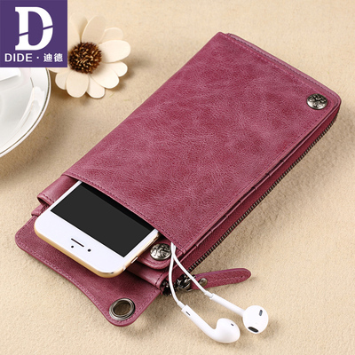 迪德女士钱包长款真皮牛皮DIY钱包女款钱夹皮