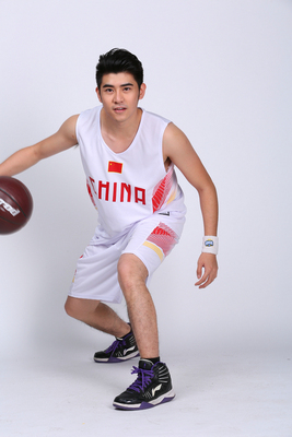 团购2015中国队篮球服套装比赛服国家队蓝球