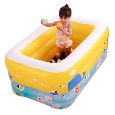 小型庭院宝e宝游泳池家用婴儿，充气浴盆加大商用小孩幼儿童充气式