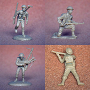 二战玩具兵人模型，1:32英军美军
