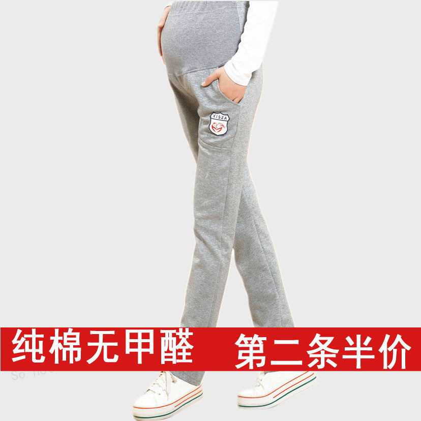 孕妇裤 夏装长裤子孕妇装春秋装薄款运动托腹 外穿休闲夏季打底裤