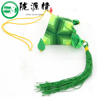 中国风线缠粽子汽车挂件庆阳香包特色送老外民间纯手工艺品