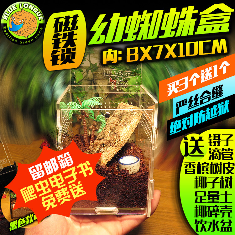 小蜘蛛盒宠物树栖蜘蛛亚克力饲养箱盒子幼体饲养盒爬虫宠箱8x7x10在类目 宠物/宠物食品及用品, 爬虫/鸣虫及其用品, 爬虫/鸣虫用具中 - 来自Buy2taobao.com提供专业的淘宝代购服务