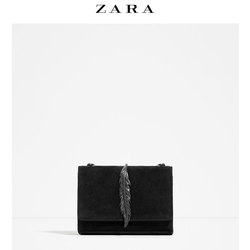 ZARA 女包 金属装饰真皮斜背包 18131004040