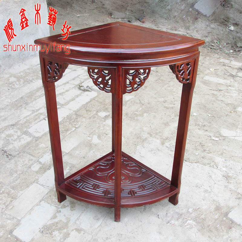 Chinese style To fake something antique Corner Table solid wood Sector triangle Side table Telephone few a living room bedroom to ground Elm Flower trellisin the Residential furniture , Categories , Corner a few/Side category - from Buy2taobao.com to provide professional Taobao agent buy service