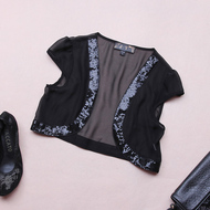 伯妮斯茵2014夏季新款女装<em>短袖开衫薄针织短</em>