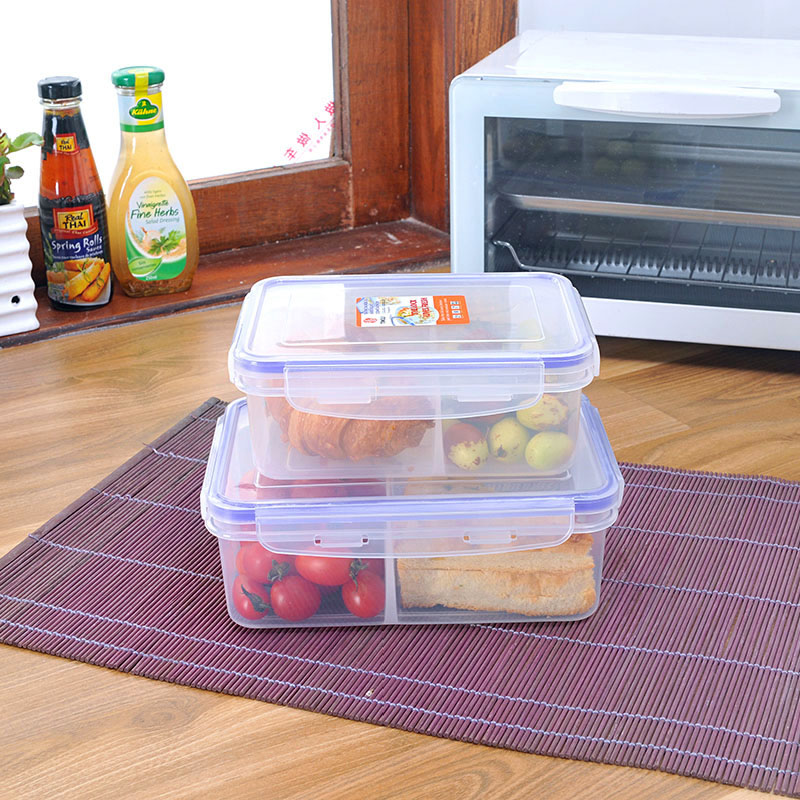 2 Two points Crisper suit Sealed box Microwave Oven Refrigerator Freezing rectangle Storage Storage boxin the Tableware , Fresh container/Fresh Containers , Crisper category - from Buy2taobao.com to provide professional Taobao agent buy service