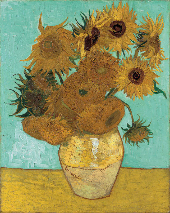 梵高花瓶中的向日葵 凡高油画 向日葵装饰画van gogh