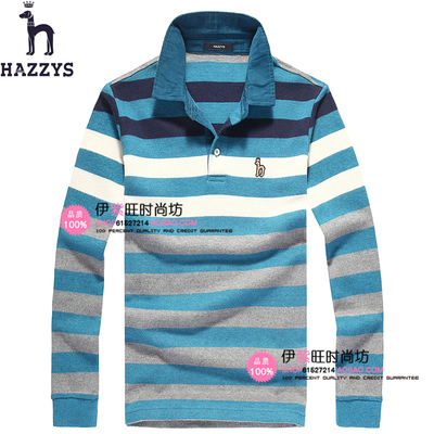 The new counters authentic hazzys haggis men's long sleeve T-shirt high-grade fashion men's T-shirt threads to render un