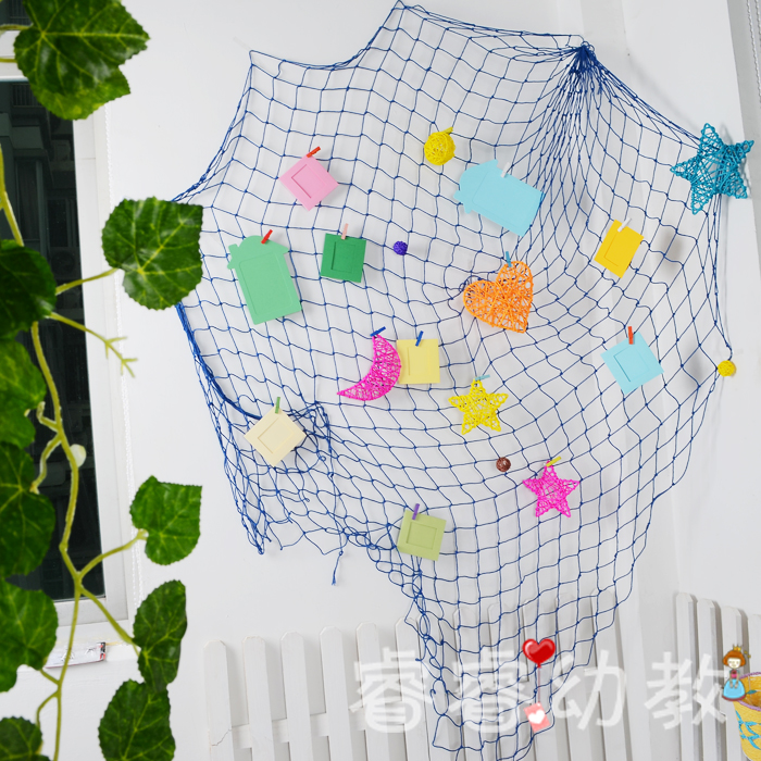 幼儿园环境布置装饰网 挂饰墙面立体照片墙 区角背景创意渔网|msdalam kategori Aksesori rumah, mural - dari Buy2taobao.com untuk memberikan perkhidmatan ejen Taobao profesional membeli