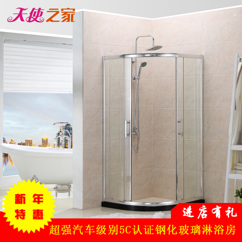 全钢化玻璃移门隔断浴屏简易浴室洗澡间整体淋浴房 透明亮银浴房|msdalam kategori keluarga memasang ibu, kelengkapan peribadi, Bilik pancuran, Bilik pancuran - dari Buy2taobao.com untuk memberikan perkhidmatan ejen Taobao profesional membeli
