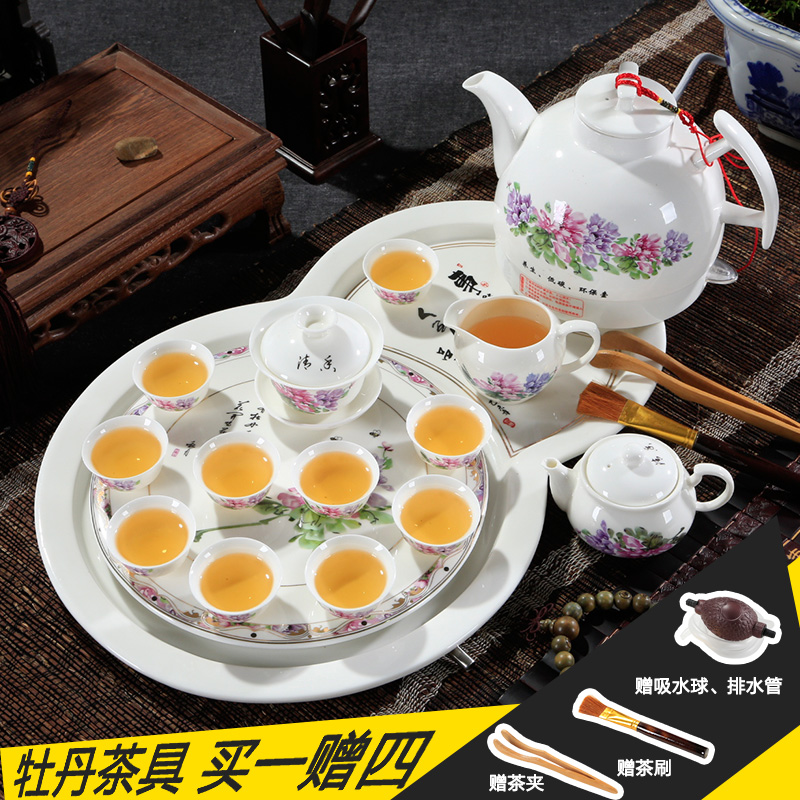 整套陶瓷茶具套裝 青花瓷功夫茶具沖茶泡茶器帶茶盤茶壺茶具配件在類目 餐飲具, 茶具, 功夫茶具中 - 來自Buy2taobao.com提供專業的淘寶代購服務