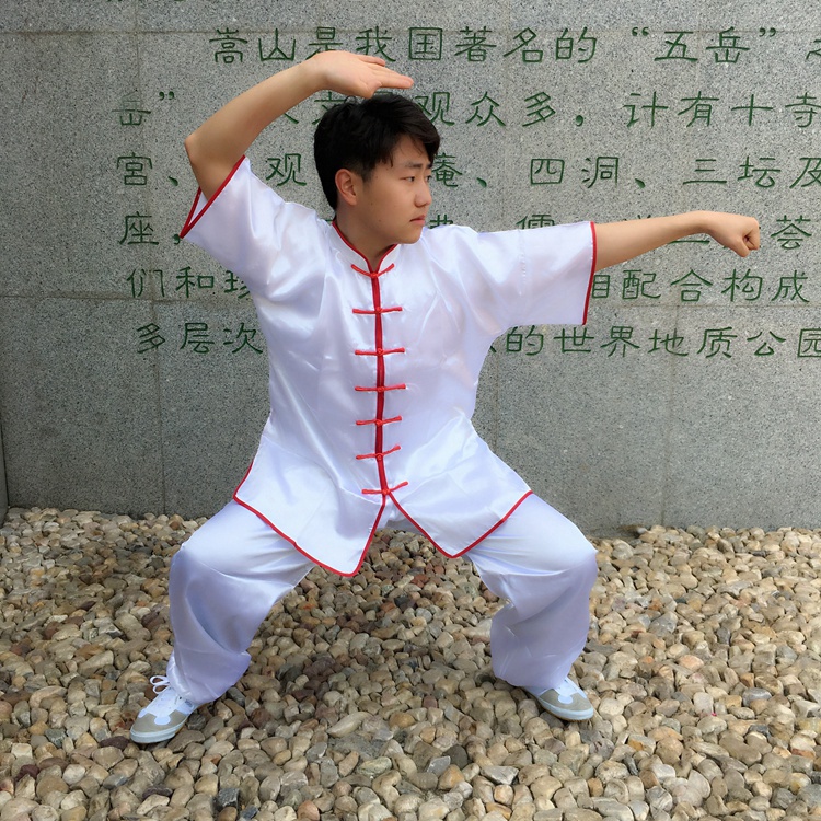 新款表演服太極服武術服裝練功服兒童青年男女款特價促銷白色紅邊在類目 運動/瑜伽/健身/球迷用品, 跆拳道/武術/搏擊, 太極, 太極服中 - 來自Buy2taobao.com提供專業的淘寶代購服務