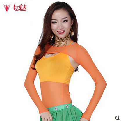 飞魅肚皮舞坎肩背心上衣肚皮舞练习上装性感网纱演出服春夏新款在类目 运动/瑜伽/健身/球迷用品, 舞蹈/健美操/体操, 肚皮舞, 肚皮舞上装中 - 来自Buy2taobao.com提供专业的淘宝代购服务