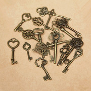 diy材料配件zakka复古古铜色，吊饰笔记本吊坠，钥匙系列17款可选