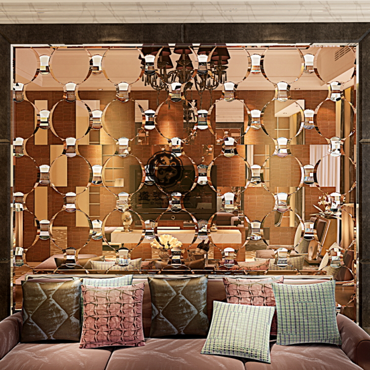 Art Glass Fight mirror TV backdrop Glass mirror Modern Continental Sofa Restaurant Round and roundin the Basic building materials , Glass , Art Glass category - from Buy2taobao.com to provide professional Taobao agent buy service