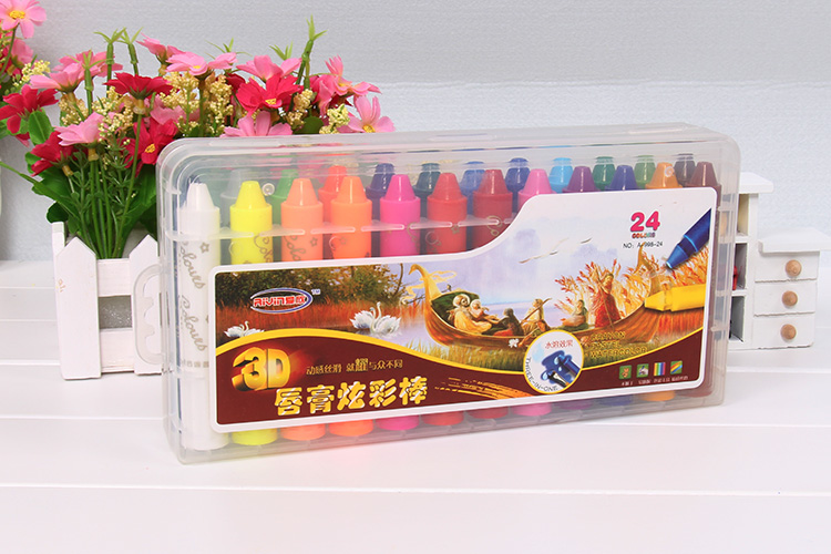 Silk sliding 3D Lipstick box-packed Bright Stick Rotary Water solubility solid Oil painting stick security Non-toxic 24 colourin the Electronic Dictionary/Electronic paper book/Stationery , Painting tools/Painted wood/Calligraphy Supplies , Pastels category - from Buy2taobao.com to provide professional Taobao agent buy service