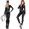 高弹力(高弹力)蒙面超人皮革，漆皮紧身猫女郎猫，女装cosplay服饰ds演出服