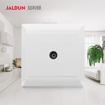 加利顿墙壁开关插座面板净白系列 86型面板  白色 一位电视插座