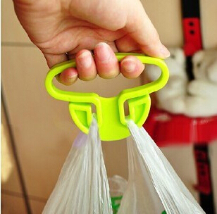 标题优化:可爱柠檬 糖果色便携塑料提菜器拎菜器提物器 不勒手购物省力拎袋
