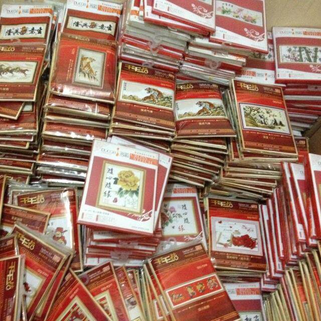 清仓批发白布款十字绣论斤称5-6斤全国包邮不画格送笔芯精准印花