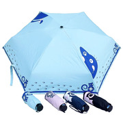 太阳伞女防晒超轻小台湾彩虹屋口袋伞迷你遮阳伞黑胶叠晴雨伞