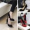 上下架计划:zara正品女鞋2014新款春秋单鞋羊绒真皮细跟女鞋防水台圆头高跟鞋