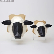 日本进口kakukaku立体纸模手工diy折纸拼图，模型儿童益智玩具羊